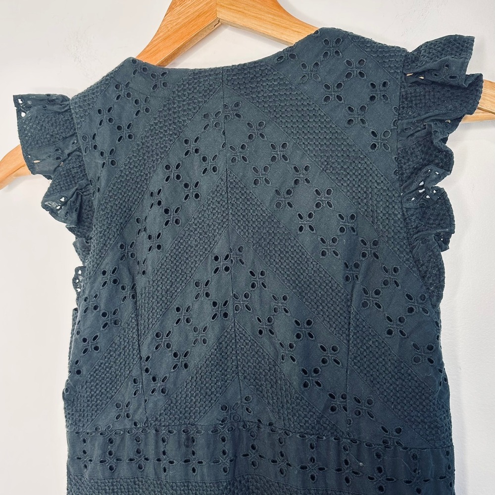 J. Crew Black Eyelet Midi Dress - Picture 13 of 16